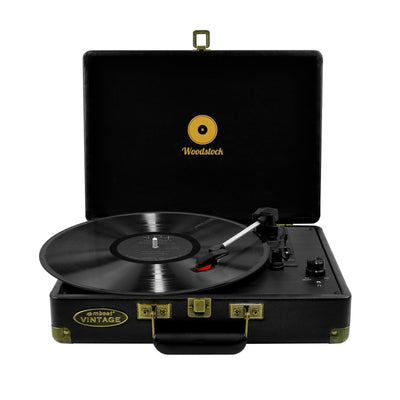 mbeat Woodstock Black Retro Turntable Payday Deals