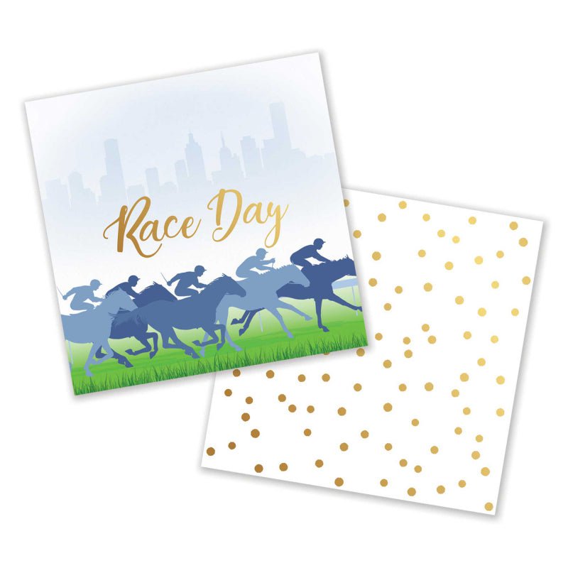 Melbourne Cup Race Day Hot Stamped Beverage Napkins 16 Pack Payday Deals