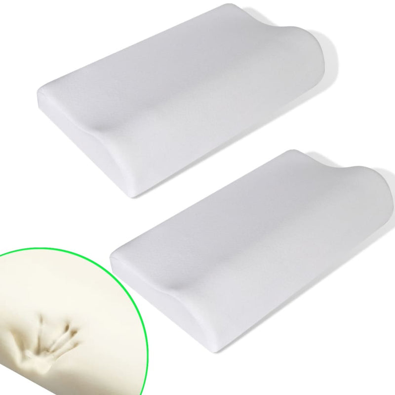 Memory Foam Orthopedic Neck Pillow 2 pcs Payday Deals