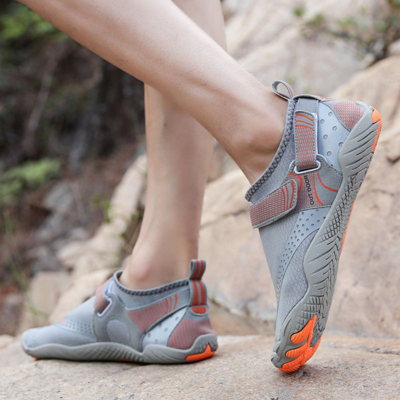 Men Women Water Shoes Barefoot Quick Dry Aqua Sports Shoes - Grey Size EU45 = US10 Payday Deals