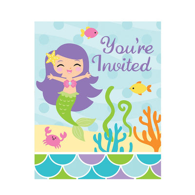 Mermaid Friends Birthday Invitations 8 Pack Payday Deals