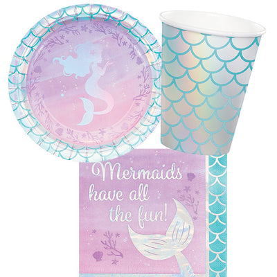 Mermaid Shine 8 Guest Tableware Party Pack