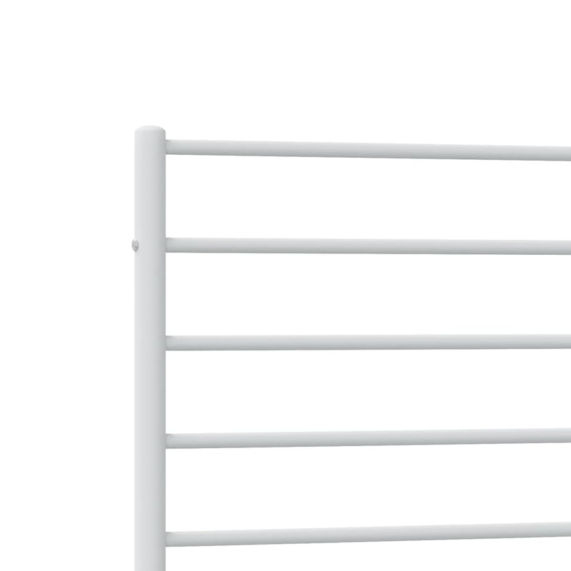 Metal Bed Frame with Headboard and Footboard White 92x187 cm Single Payday Deals