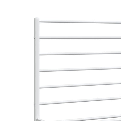 Metal Bed Frame with Headboard White 153x203 cm Queen Payday Deals