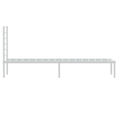 Metal Bed Frame with Headboard White 92x187 cm Single Payday Deals