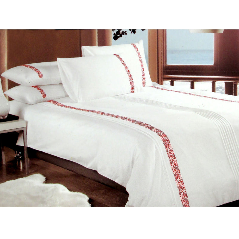 Metropolitan Haze Red Quilt Cover Set King Payday Deals