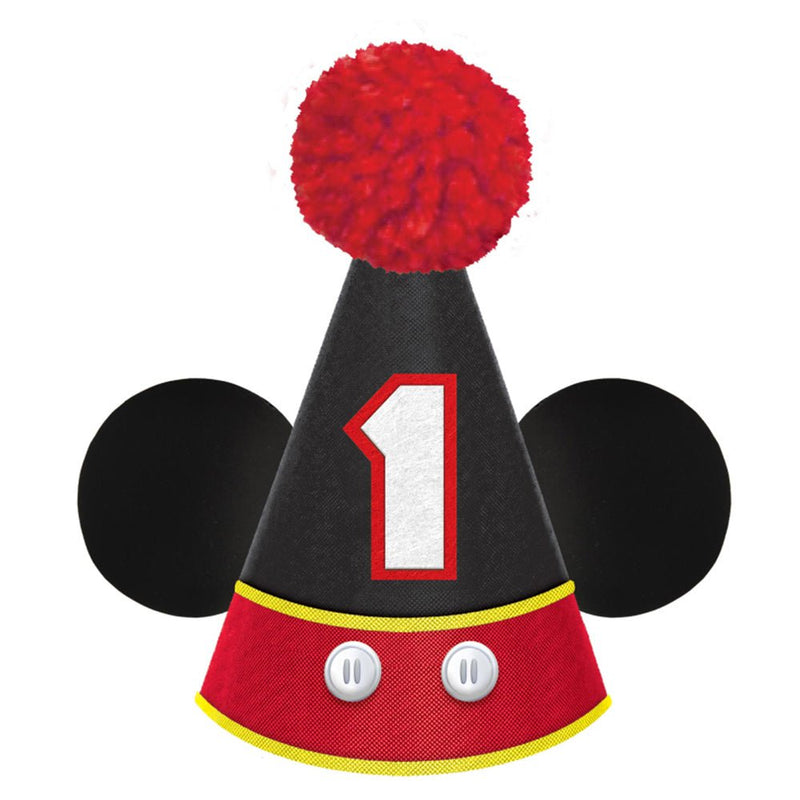 Mickey Mouse Forever 1st Birthday Deluxe Cone Hat x1 Payday Deals
