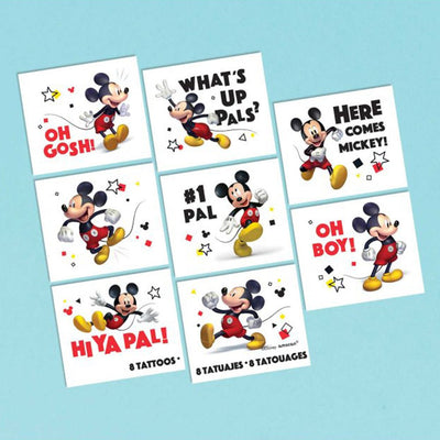 Mickey Mouse Forever Tattoos-  1 Perforated Sheet Containing 8 Tattoos