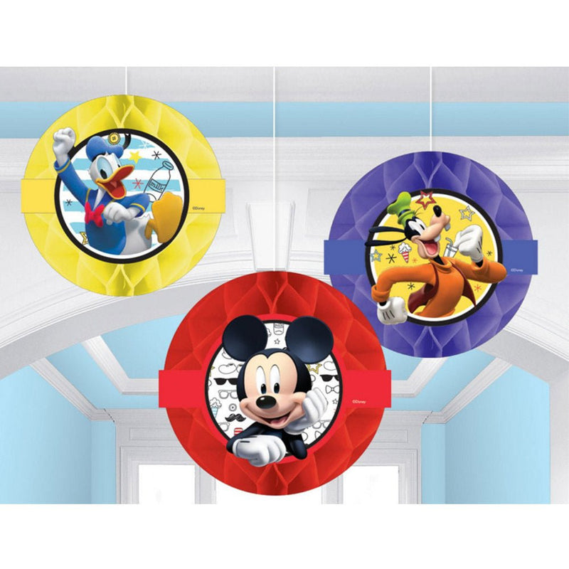 Mickey Mouse Honeycomb Decorations 3 Pack Payday Deals