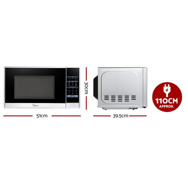 Midea 20L 700W Electric Digital Microwave Oven Kitchen Silver