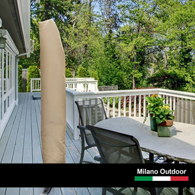 Milano 3M Outdoor Umbrella Cantilever With Protective Cover Patio Garden Shade Beige 3 x 2.5m Payday Deals
