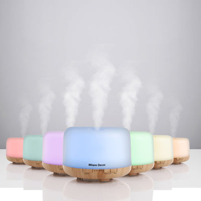 Milano Decor 500ml Aroma Mood Light Diffuser - Light Wood Payday Deals