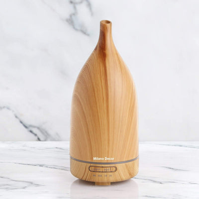 Milano Decor Aroma Diffuser 100ml Ultrasonic Humidifier Purifier And 3 Pack Oils 100ml Light Wood Payday Deals