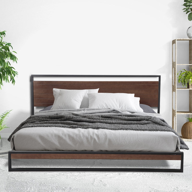 Milano Decor Azure Bed Frame with Headboard – Black - Queen Payday Deals