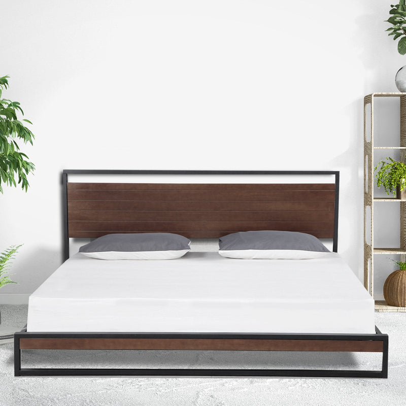 Milano Decor Azure Bed Frame with Headboard – Black - Queen Payday Deals