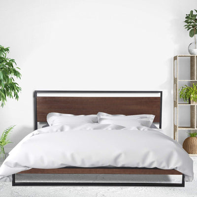 Milano Decor Azure Bed Frame with Headboard – Black - Single Payday Deals