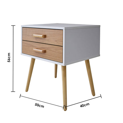 Milano Decor Bedside Table Bronte Drawers Nightstand Unit Cabinet Storage Payday Deals