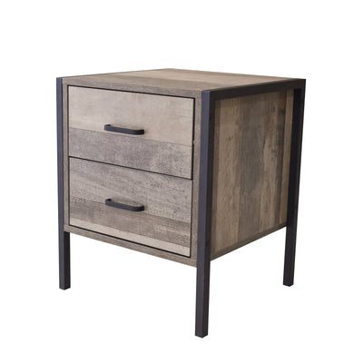 Milano Decor Bedside Table Palm Beach Drawers Nightstand Unit Cabinet Storage