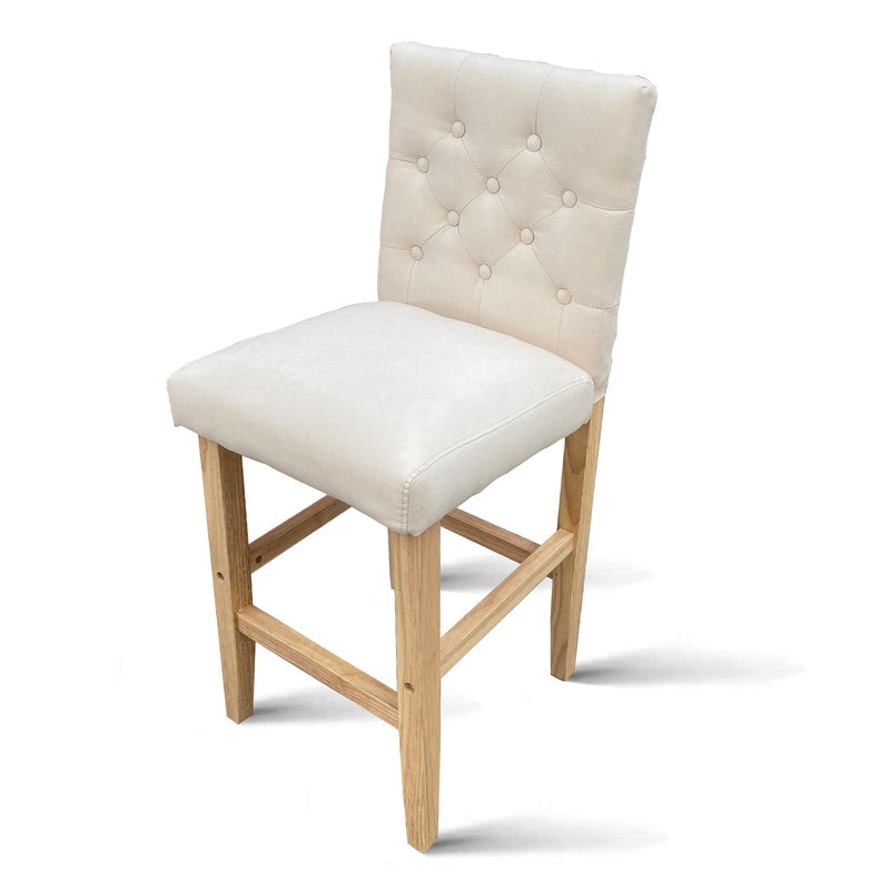 Milano Decor Hamptons Barstool Cream Chairs Kitchen Dining Chair Bar Stool Two Pack Payday Deals
