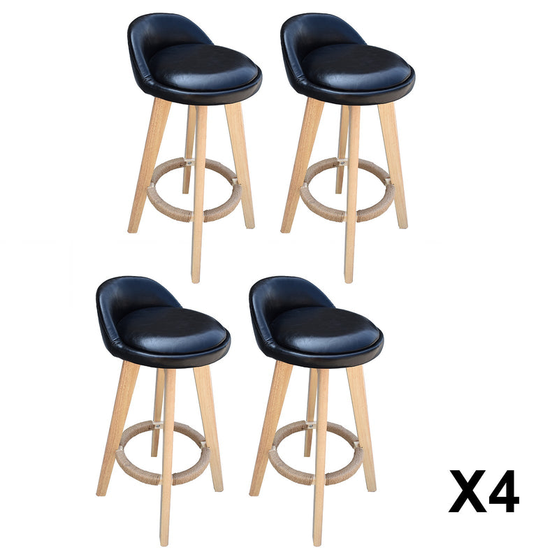 Milano Decor Phoenix Barstool Black Chairs Kitchen Dining Chair Bar Stool Four Pack Payday Deals