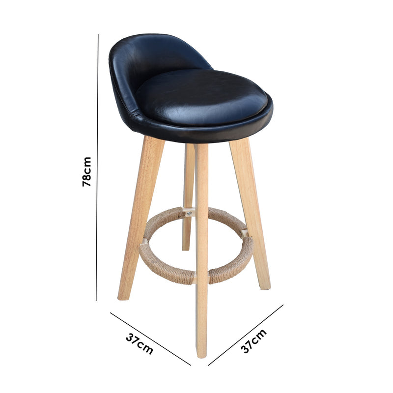 Milano Decor Phoenix Barstool Black Chairs Kitchen Dining Chair Bar Stool One Pack Payday Deals