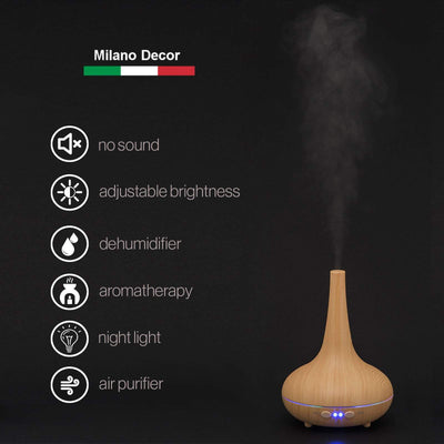 Milano Decor Ultrasonic Aroma Diffuser - Light Wood Grain Payday Deals