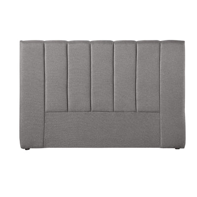 Milano Decor Valencia Mid Grey Bed Head Headboard Bedhead Upholstered - Queen - Mid Grey
