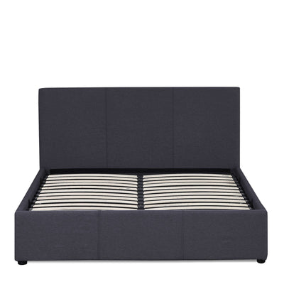 Milano Luxury Gas Lift Bed with Headboard (Model 1) - Charcoal No.35 - King Payday Deals