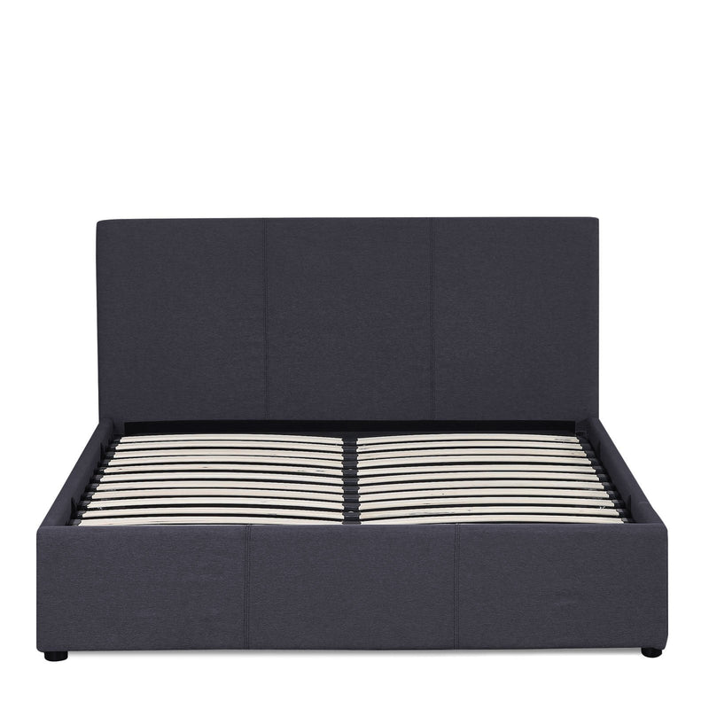 Milano Luxury Gas Lift Bed with Headboard (Model 1) - Charcoal No.35 - Single Payday Deals