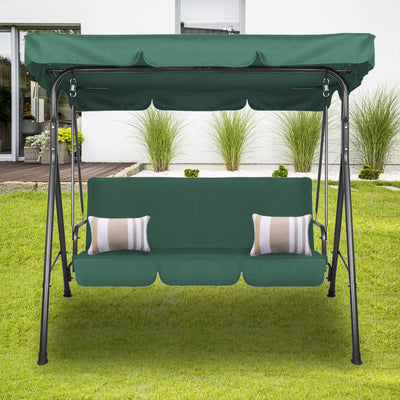 Milano Outdoor Steel Swing Chair - Dark Green (1 Box) Payday Deals
