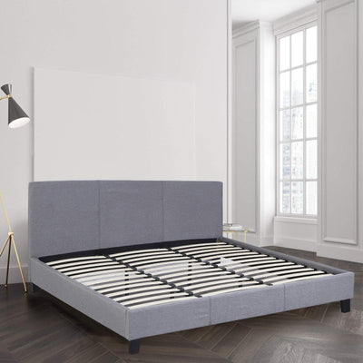 Milano Sienna Luxury Bed with Headboard (Model 2) - Grey No.28 - Queen Payday Deals