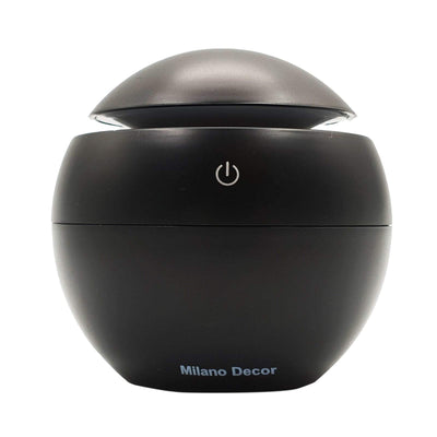 Milano Ultrasonic USB Diffuser with 10 Aroma Oils Humidifier LED Light 130ml 9.7 x 9.7 x 9.7cm Black Payday Deals