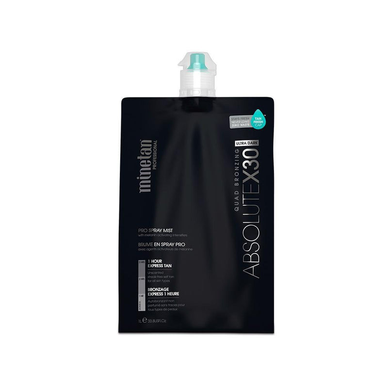 MineTan Professional Spray Tan Solution 1Litre Sunless Tanning Absolute x30 Payday Deals