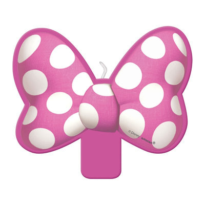 Minnie Mouse Forever Bow Shaped Birthday Candle