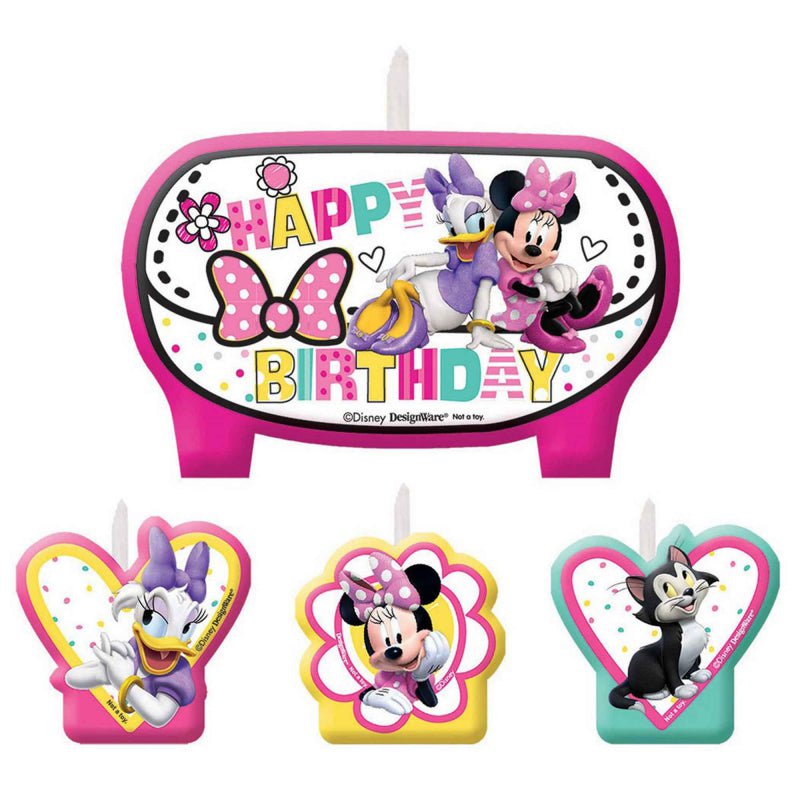 Minnie Mouse Happy Helpers Birthday Candles Set 4 Pieces Payday Deals