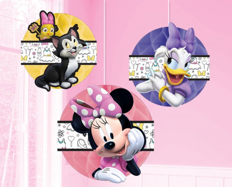 Minnie Mouse Happy Helpers Honeycomb Decorations 3 Pack Payday Deals