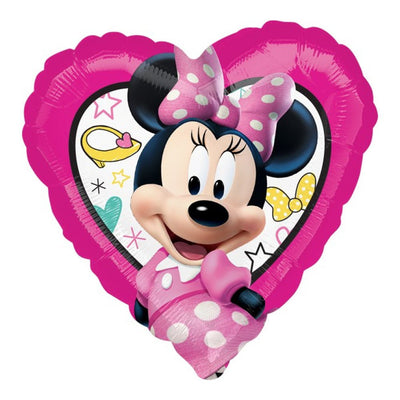 Minnie Mouse Heart Shaped Foil Balloon