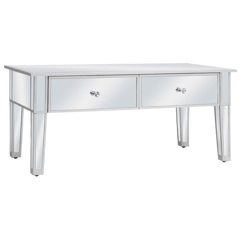 Mirrored Coffee Table MDF and Glass 100x50x45 cm Payday Deals