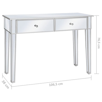 Mirrored Console Table MDF and Glass 106.5x38x76.5 cm Payday Deals