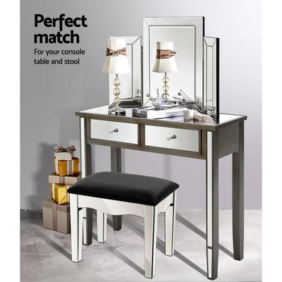 Artiss Mirrored Furniture Makeup Mirror Dressing Table Vanity Mirrors Foldable Payday Deals