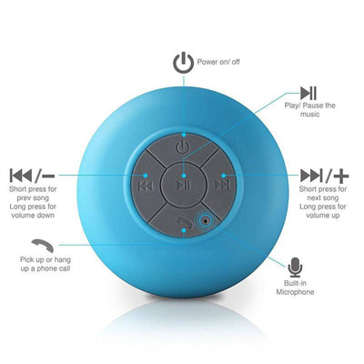 Mobax Mini Portable Large Suction Cup Bluetooth Speaker Stereo Music Outdoor Green Payday Deals