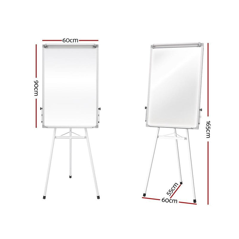 Mobile Whiteboard Portable Stand Tripod Magnetic Flipchart 60x90cm