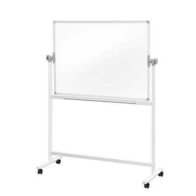 Mobile Whiteboard with Stand Double Sided Magnetic Aluminum Frame 180x120cm
