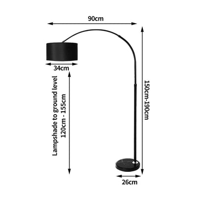 Modern LED Floor Lamp Reading Light Free Standing Height Adjustable Marble Base Payday Deals