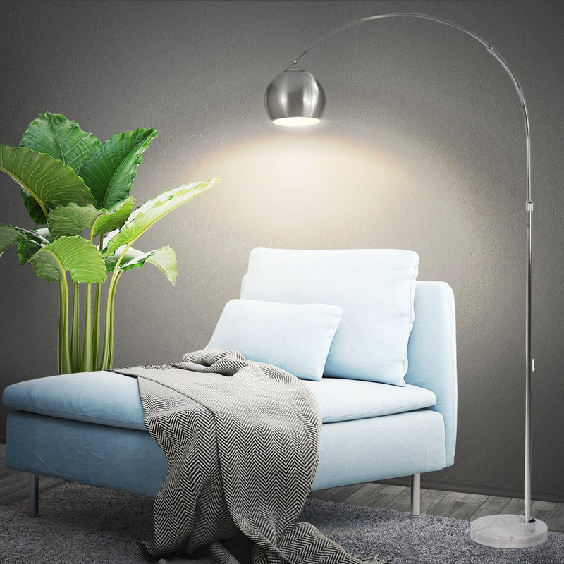 Modern LED Floor Lamp Stand Reading Light Height Adjustable Indoor Marble Base Payday Deals