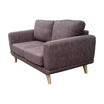2 Seater Sofa Brown Fabric Lounge Set for Living Room Couch with Solid Wooden Frame Payday Deals