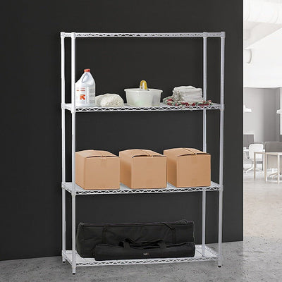 Modular Chrome Wire Storage Shelf 1200 x 450 x 1800 Steel Shelving Payday Deals