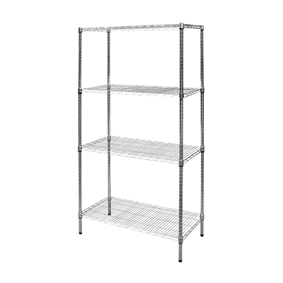 Modular Chrome Wire Storage Shelf 900 x 450 x 1800 Steel Shelving Payday Deals