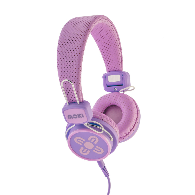 MOKI Kid Safe Volume Limited Pink & Purple Headphones Payday Deals