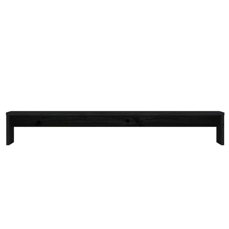 Monitor Stand Black 100x27x15 cm Solid Wood Pine Payday Deals